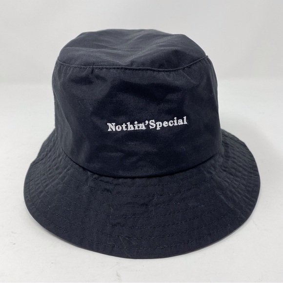 Nothin' Special Bucket Cap Hat Black Embroidered S/M - Picture 5 of 8
